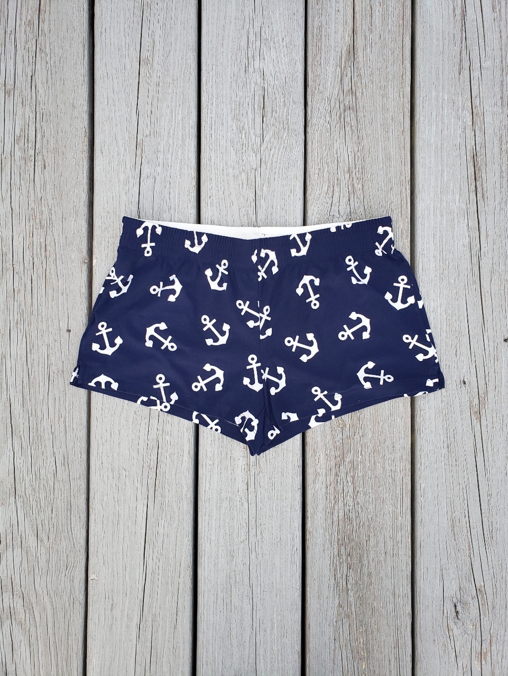 No Boundaries Navy Anchor Print Lounge Shorts Size Small (3-5)